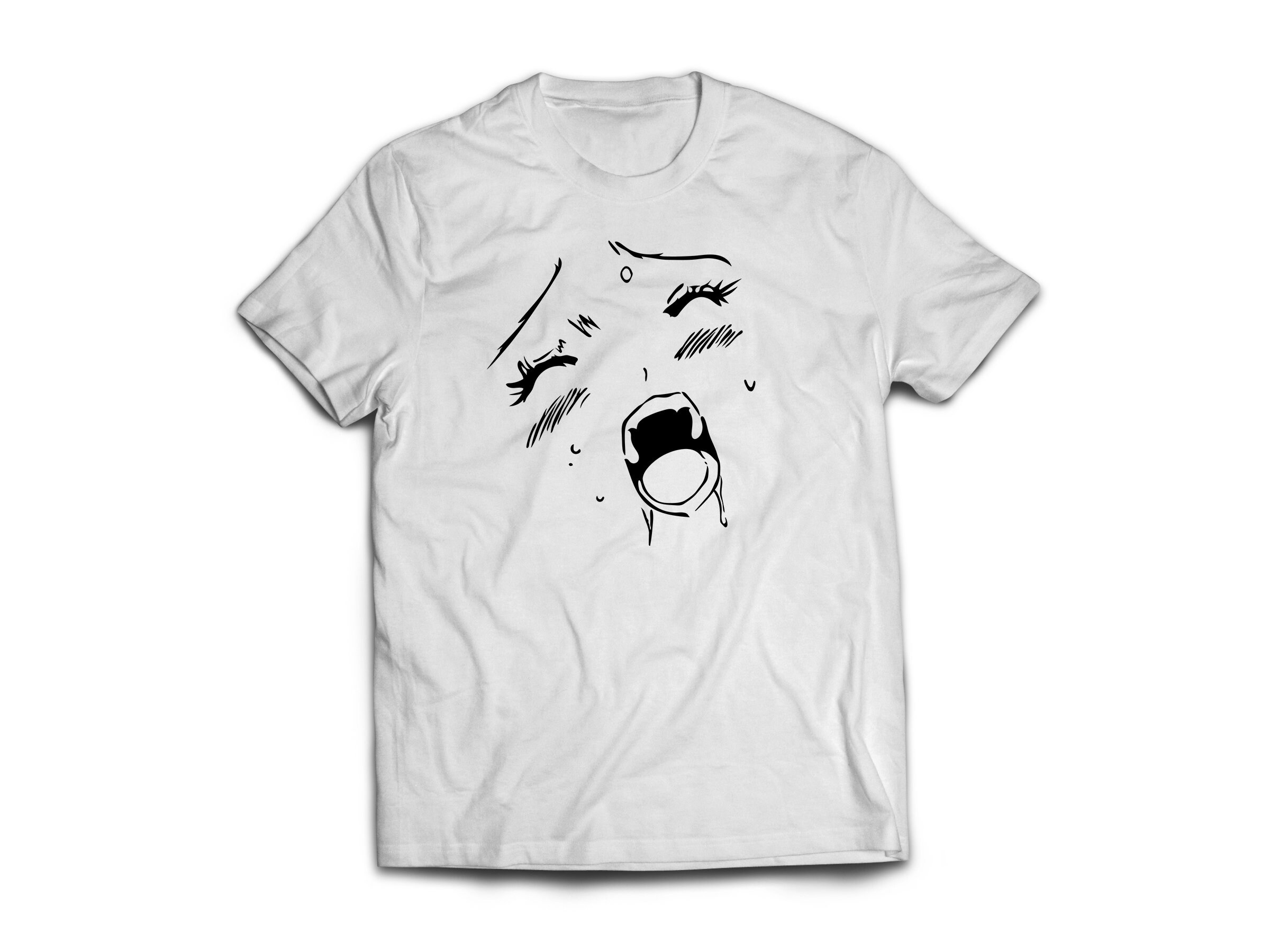 Anime Girl Face Crying Funny Tee - Etsy UK Anime Girl Face Crying Funny Tee - Etsy UK