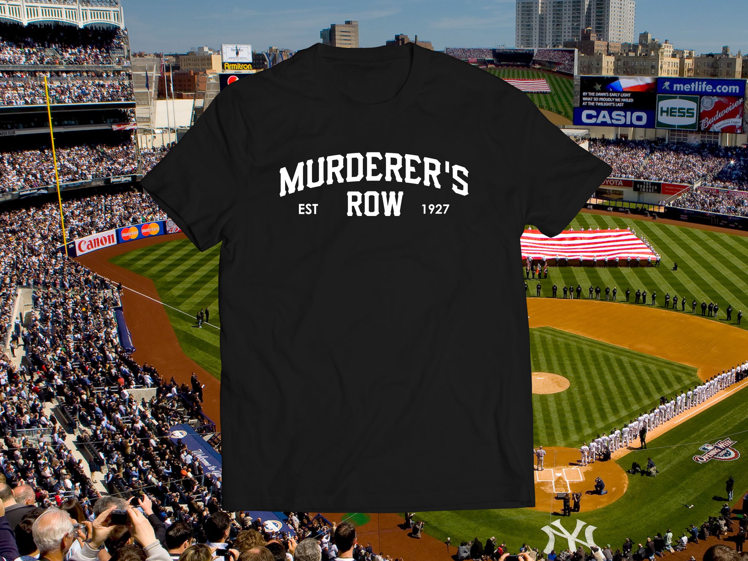 ClassicStuffCo Murderers Row Yankees New York Vintage Style Baseball Tee