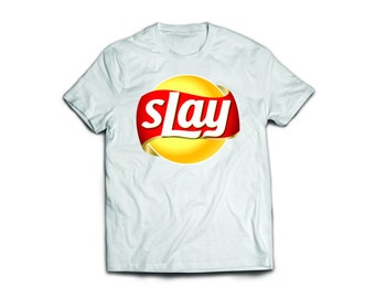 Funny Lay Slay Potato Chip White Tee