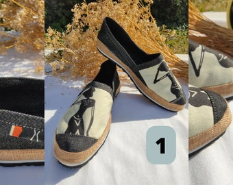 Leichte Unisex-Espadrilles: Das Must-Have. Bequem und stilvoll für den Sommer. Sommer. Geschenkidee. Paar. Größe 41. Schwarz