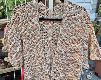 Crochet summer multi browns cardigan