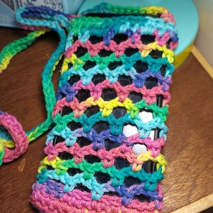 Crochet phone sling Summer-spring-For her-Birthday -phone carrier.- Gifts