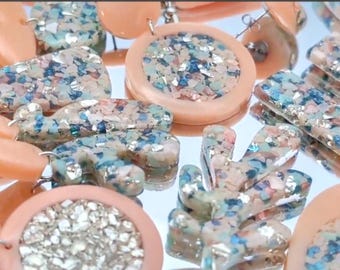 Peach Fuzz: Handmade Earrings Jewelry Gift