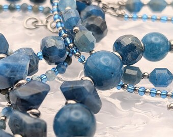 Handmade Apatite Gemstone Double Bracelets Gift Accessories