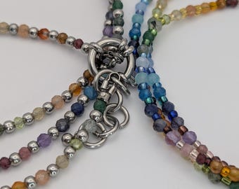 Handmade Multi-Color Faceted Gemstone Bracelets Gift