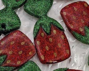 Handmade Strawberry Bon Bon Candy Earrings Accessory Gift