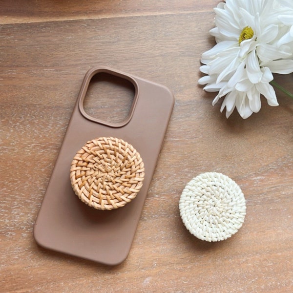 Leather Phone Grip Etsy