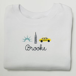 Embroidered Personalized Toddler New York sweatshirt,  Taxi sweatshirt, Empire State Building sweatshirt , NYC baby gift, baby sweatshirt