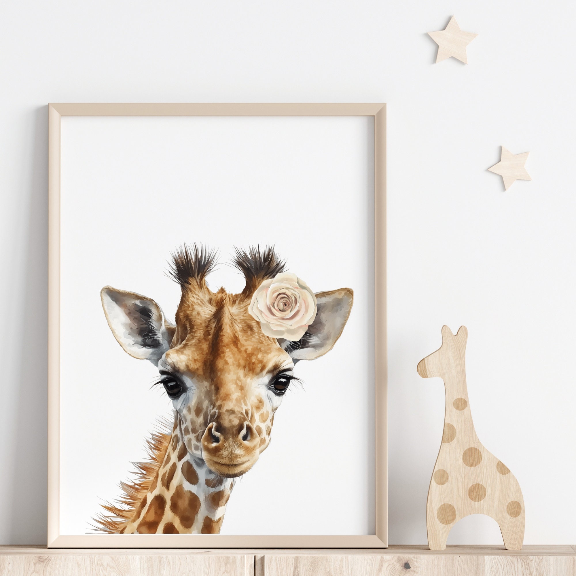 Baby Jungle Animals Wall Art Set of 6 Prints Safari Animals Etsy