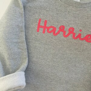Embroidered personalized kids and toddlers big name Crewneck Sweatshirt, embroidered boys sweatshirt, personalized girls sweatshirt, gift
