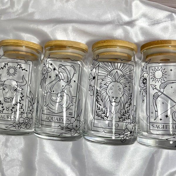 Zodiac Glass Cup