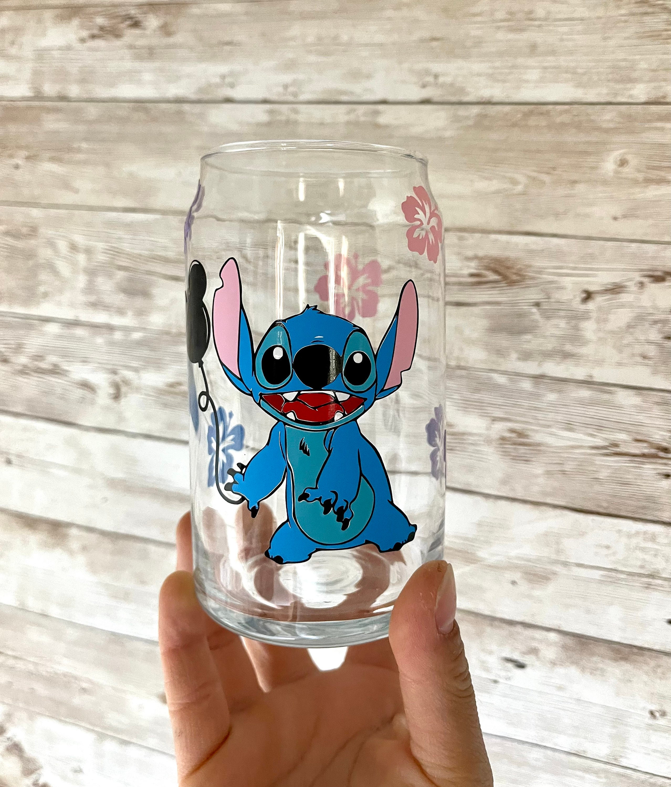 Stitch Christmas Frosted Glass Cup