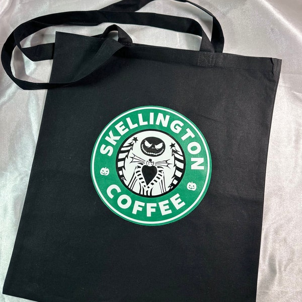 Skellington coffee tote