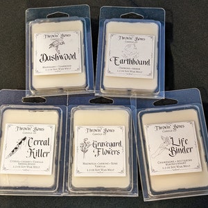 Handgemachte natürliche Sojawachs schmilzt | Mehrere Düfte | 750gr | Dunkle Ästhetik | Gothic Dekor