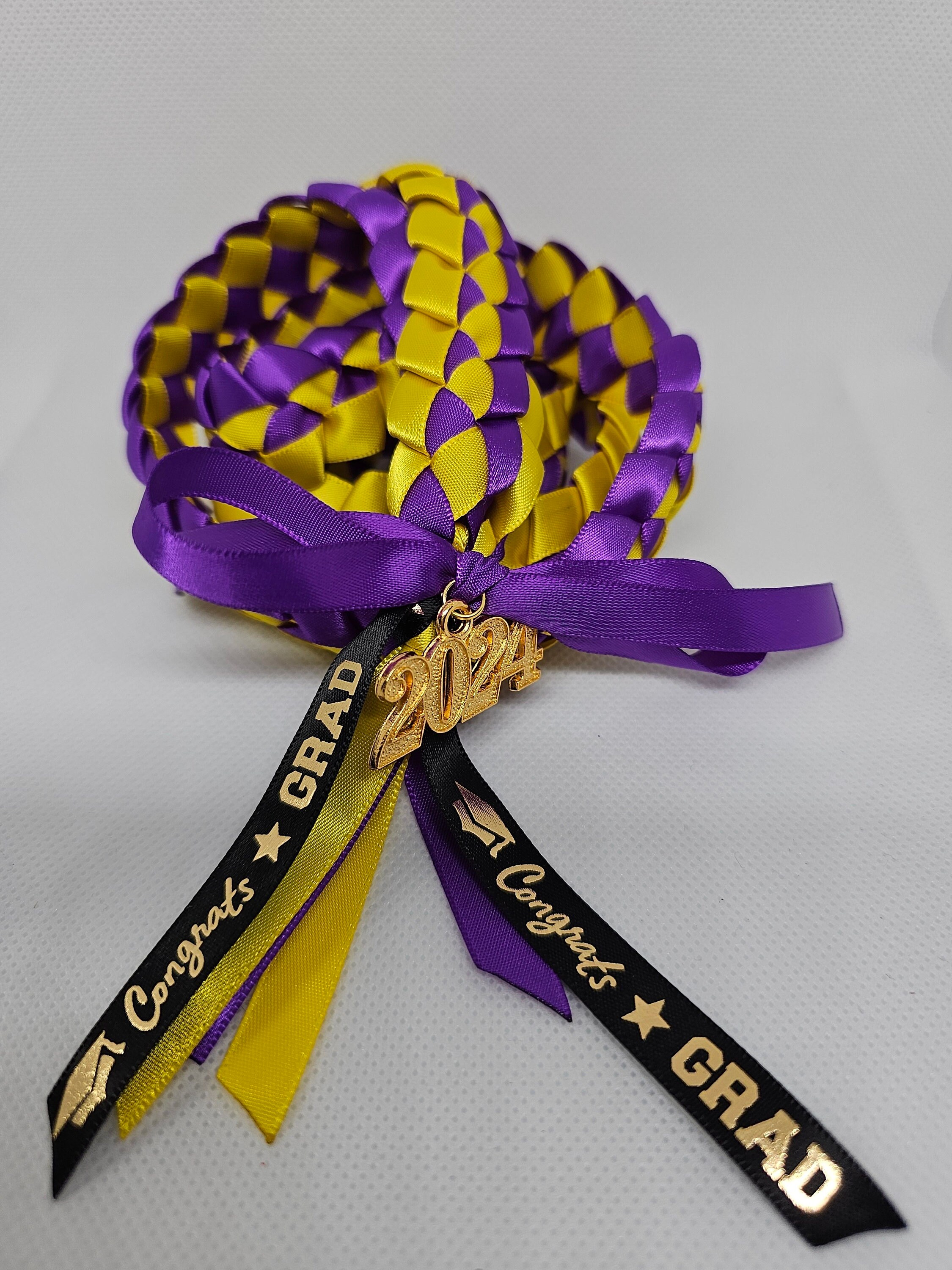 Beautiful Handmade 2024/2025 Graduation Braided Leis in 1 or 2 Colors