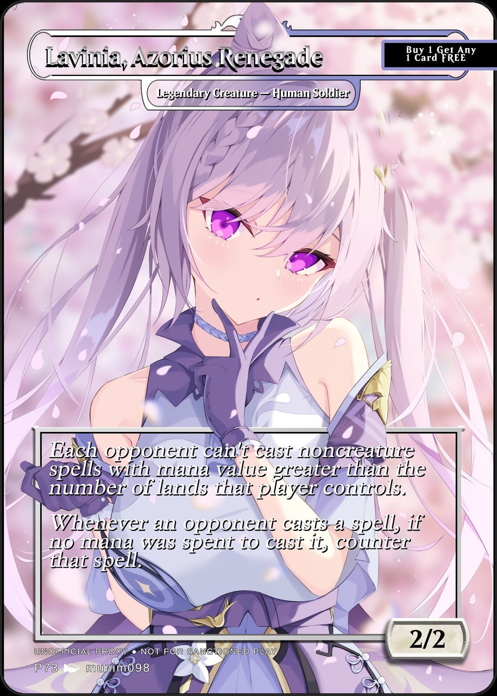 Lavinia Azorius Renegade. Custom MTG Full Art Proxy Foil. Buy Etsy