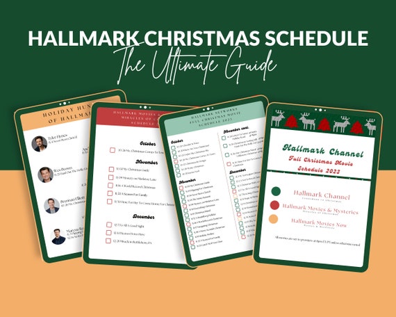 Ultimate Hallmark Countdown to Christmas 2023 Schedule Printable Checklist,  Hunks of Hallmark Channel, Christmas Movie Schedule - Etsy