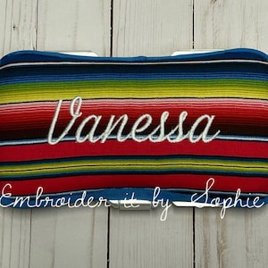 Personalized Baby Wipe Case/Baby Shower Gifts/Nursery Diaper bag Travel Wipe Case/Mexican Fiesta Sarape Stripes