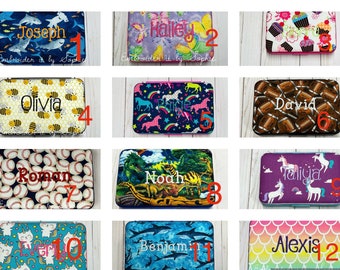 Custom Personalized Kids School Pencil Box Case/Art Supplies Sticker Box/Crayon Storage Box Container