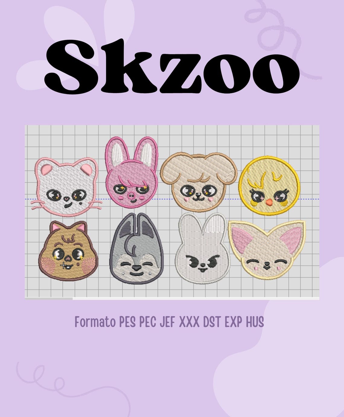 Motif De Broderie SKZOO STRAY KIDS Etsy France Motif De Broderie SKZOO STRAY KIDS Etsy France