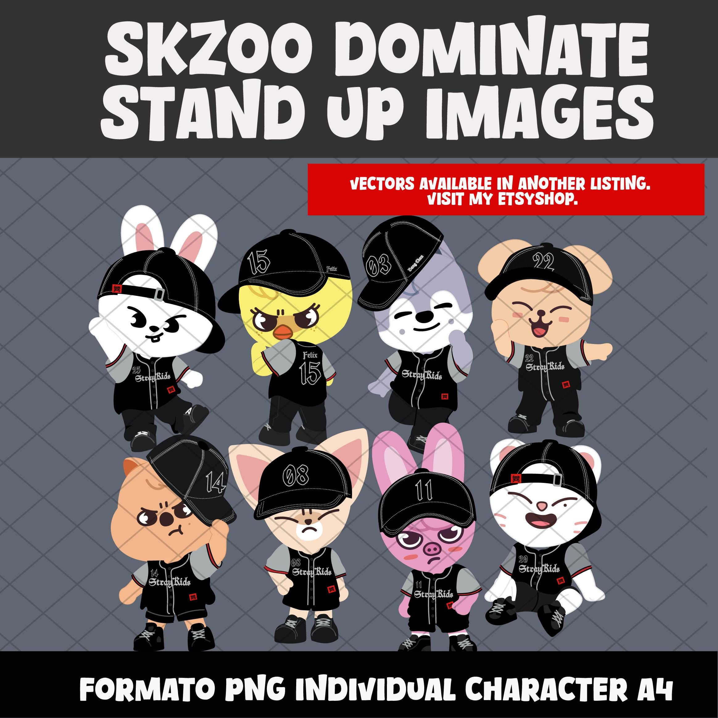 Skzoo Stray Kids Dominate Stand up Images Png - Etsy