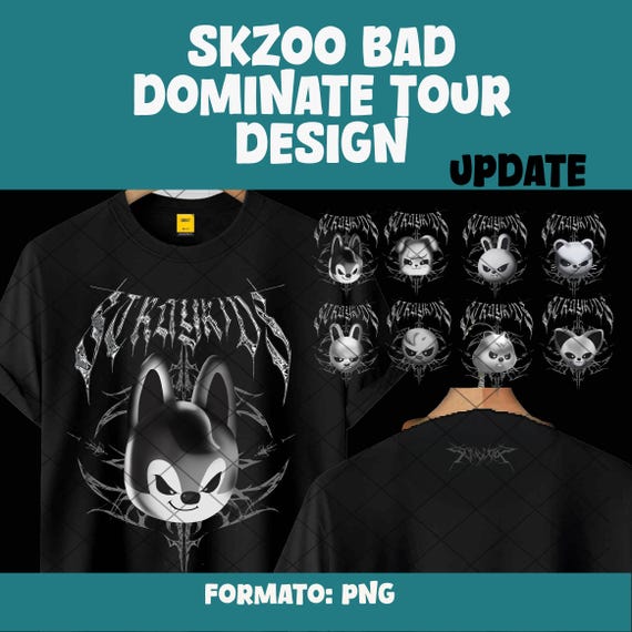 Skzoo Bad Stray Kids Dominate Tour Dtf or Dtg Update Design - Etsy