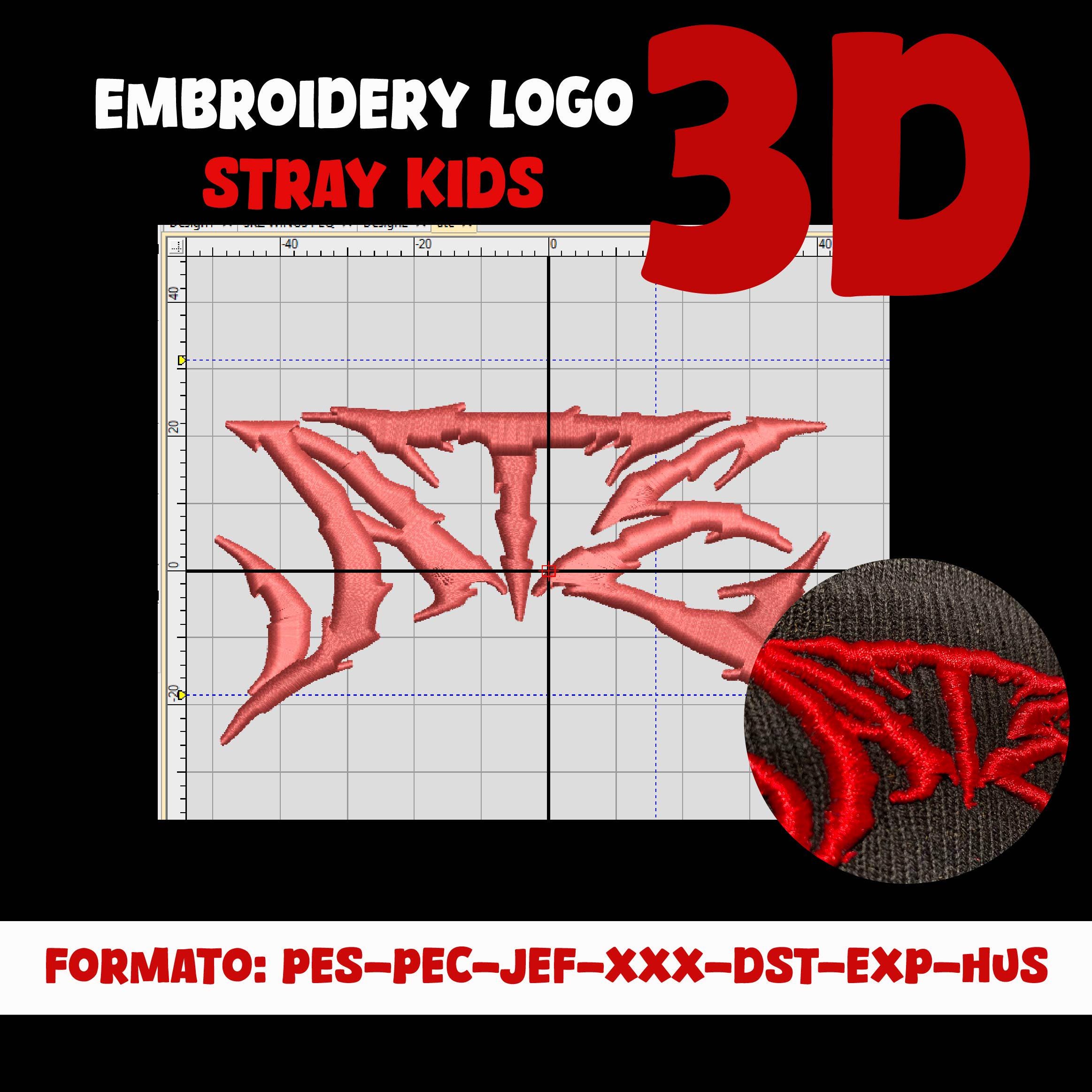 Embroidery Design 3D Puff ATE Stray Kids Etsy Embroidery Design 3D Puff ATE Stray Kids Etsy