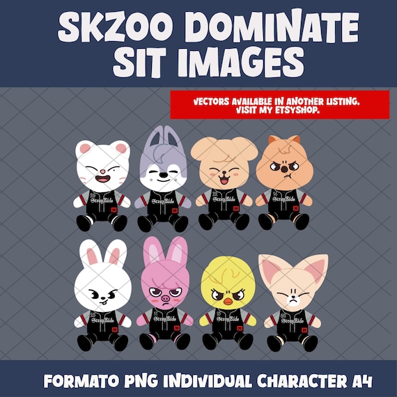 Skzoo Stray Kids Dominate Sit Design Images Png Images - Etsy