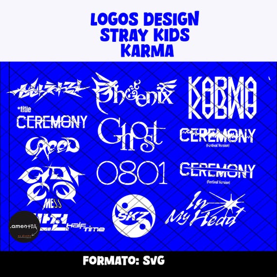 Vector Logos Design KARMA Stray Kids - Etsy