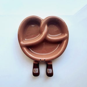 Handpainted Ceramic Dipping Sauce Bowl: Mr. Pretzel