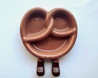 Handpainted Ceramic Dipping Sauce Bowl: Mr. Pretzel