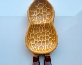 Ceramic Peanut Dipping Sauce Tray with Dangling Legs | Valentine, Galentine Gift for her