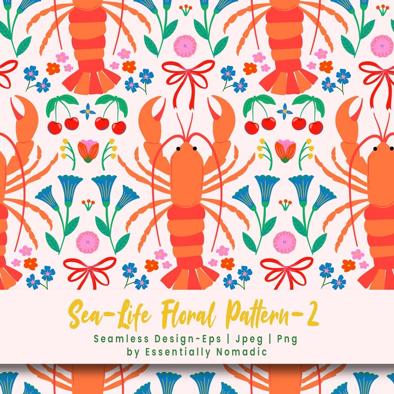 Lobster Pattern Print Blanket