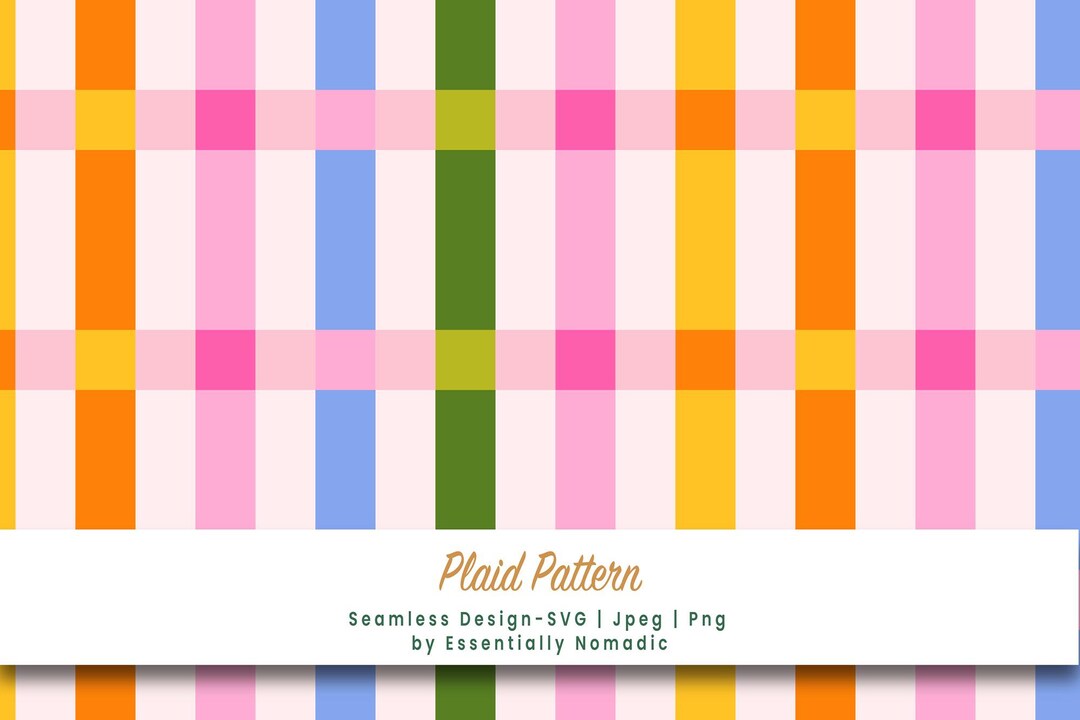 Rainbow Stripes Seamless Pattern, Multicolor Plaid Digital Paper ...