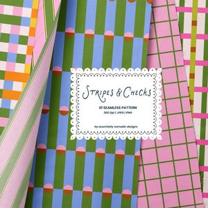 Digitale papier-stofprint met 10 kleurrijke strepen, levendig geruit naadloos patroon, brede streepachtergrond, preppy vintage patroonherhaling