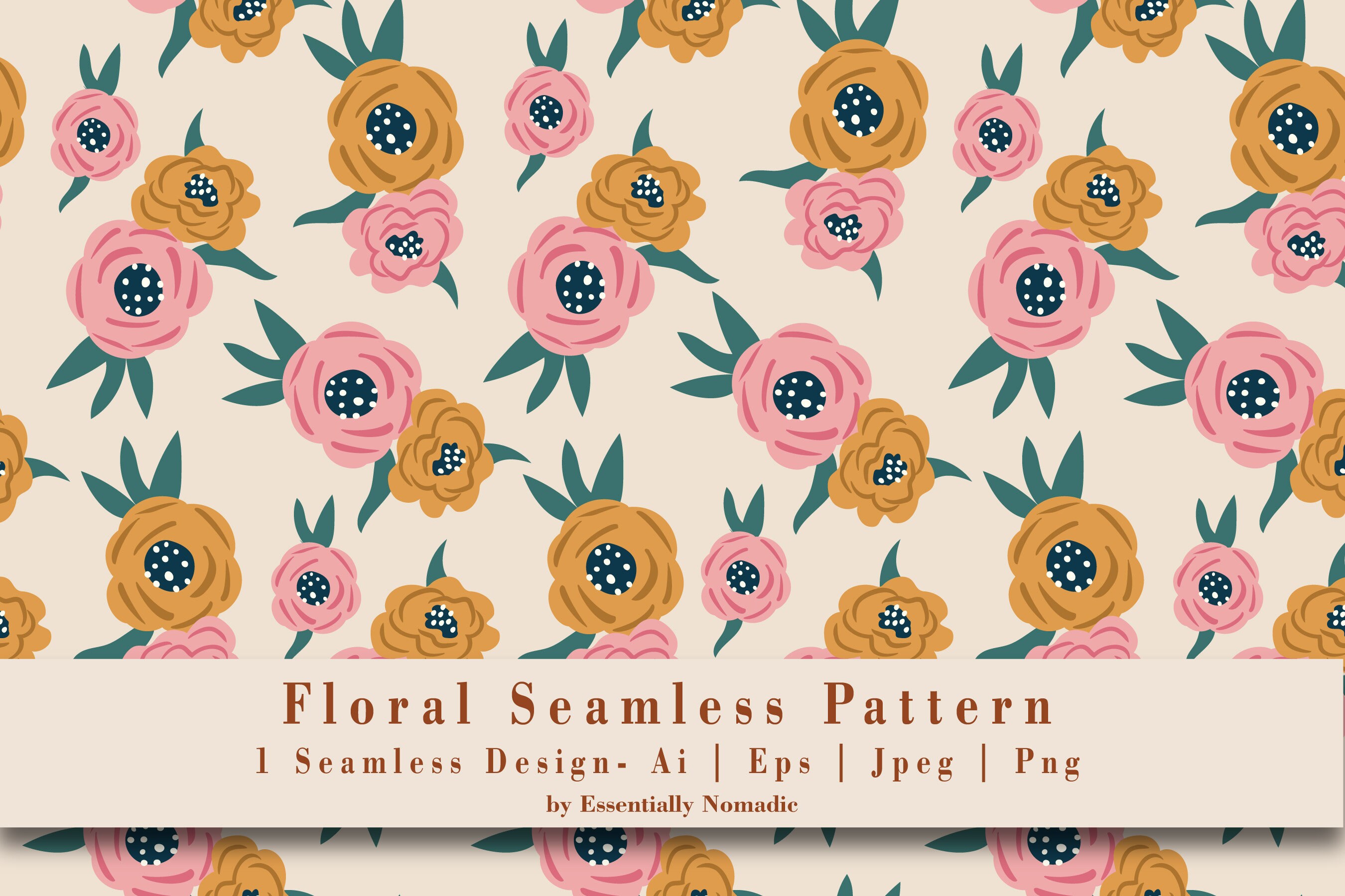 Spring Floral Seamless Pattern, Floral Digital Paper Pastel Color ...