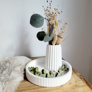 Silicone mold - "Vase conical in striped design"