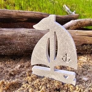 Silicone mold - sailboat with anchor and heart for plug-in strip