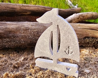 Silicone mold - sailboat with anchor and heart for plug-in strip