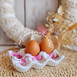 Silicone - mold - egg tray - for 6 eggs - egg carton look