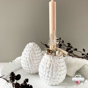 Silicone - Casting mold - Large pine cone plain or for stick candle