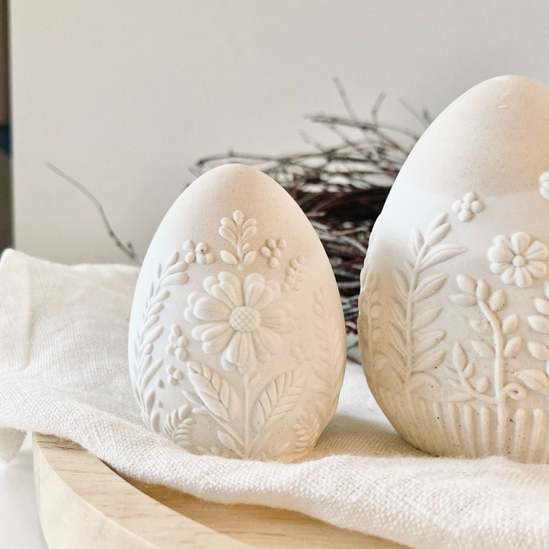 Stampo in silicone Design fiore uovo di Pasqua in 2 dimensioni immagine 8