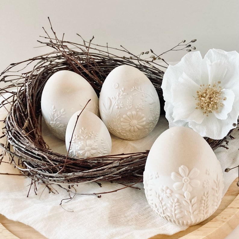 Stampo in silicone Design fiore uovo di Pasqua in 2 dimensioni immagine 4