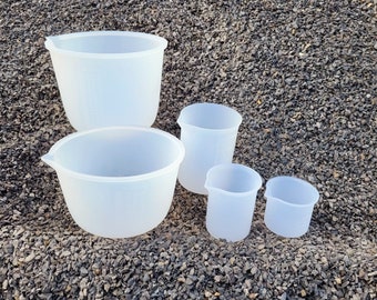 Silicone mixing cup - in 5 sizes for casting powder/resin/epoxy resin