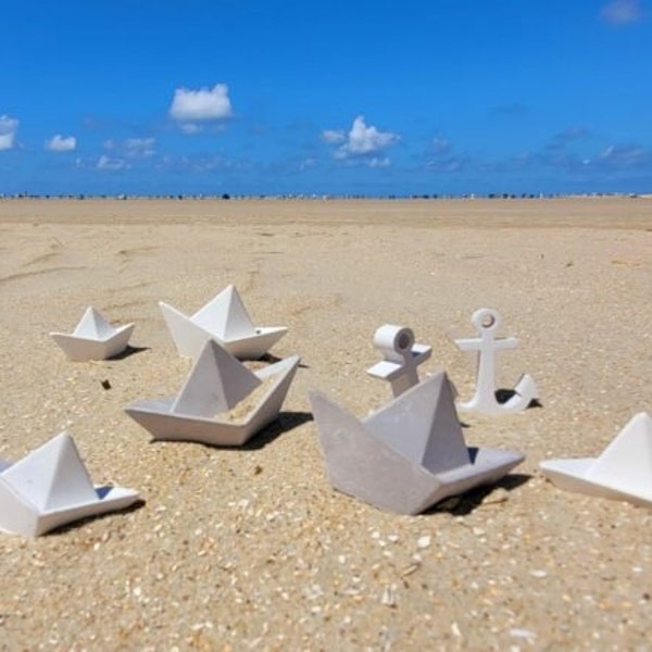 Silikon – Gießform - Origami Boote in 3 Größen