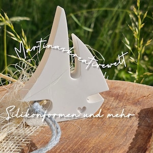 Silicone mold - sailboat with hearts