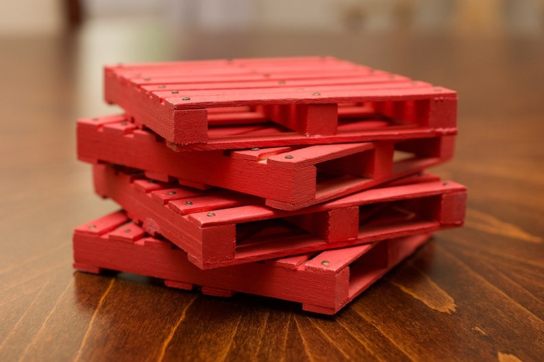 Rustic Farmhouse Mini Pallet Coasters Etsy