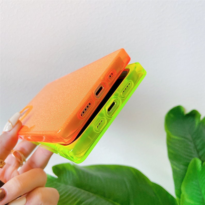 Square Iphone 14 Pro Max Case 13 12 11 Square Glitter Slim Etsy