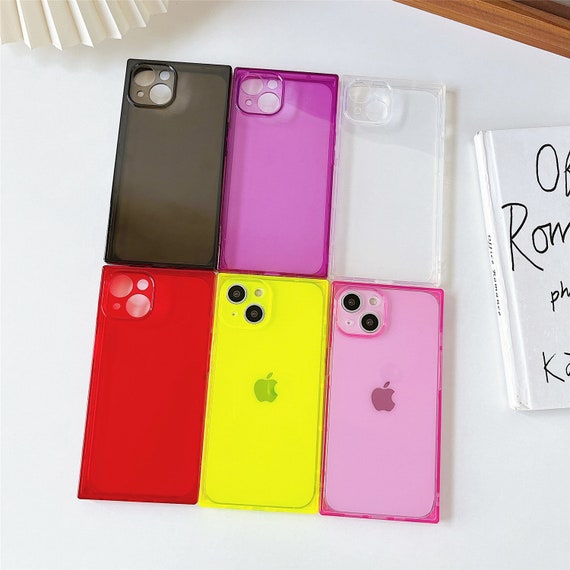 Transparent Square Clear Case Compatible for iPhone 14 13 12 11