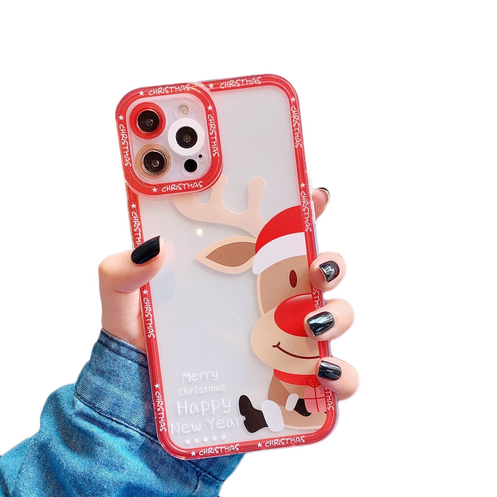 Clear Iphone 13 Pro Max Case 12 11 Colorful Cute Clear Etsy
